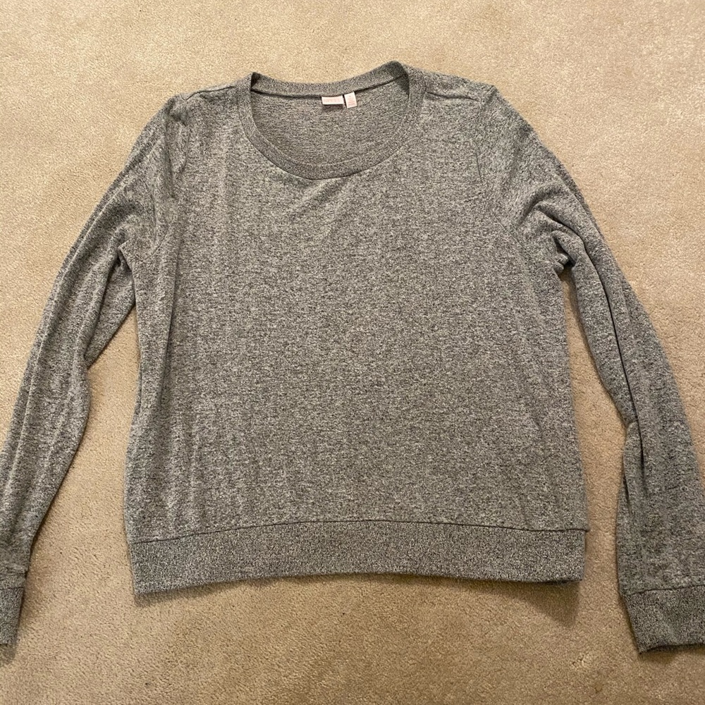 Grey fuzzy long sleeve